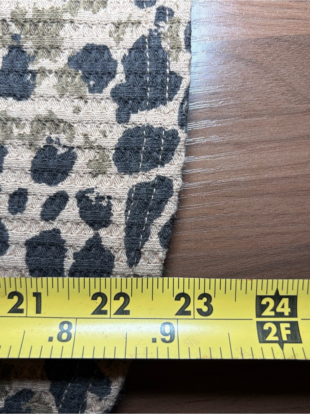 Dex Leopard Print Long Sleeve Knit Top Brown Black Animal Print Size Medium - Picture 9 of 9